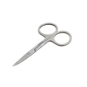 Unique Bargains Stainless Steel Eyebrow Eyelash Remover Trimmer Curved Edge Scissor Cosmetic Tool Silver Tone 1 Pcs - 1 of 3