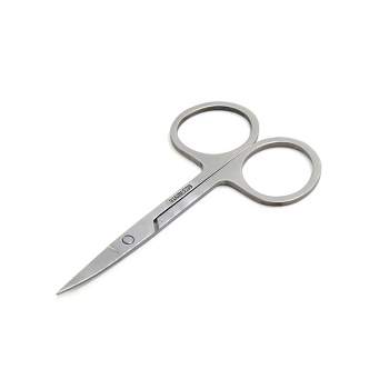 Unique Bargains Metal Round Tip Nose Hair Eyebrow Trimmer Scissors Cutter Remover Cosmetic Beauty Tools 3.5 x 1.8 x 0.1 Silver Tone 3pcs