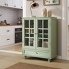 Okak Sideboard Cabinet, Bufft Cabinet with 2 Doors and 3 Shelves, Storage Cabinet for Living Room, Dining Room, Kitchen, Green - 4 of 4