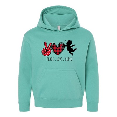 The Juniper Shop Peace Love Cupid Youth Graphic Hoodie