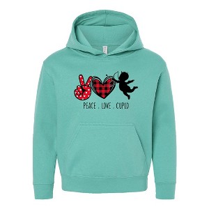 The Juniper Shop Peace Love Cupid Youth Graphic Hoodie - 1 of 3