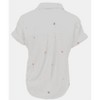 BeachLunchLounge Women's Rosie Tie Front Embroidered Beach Findings Top | White - 3 of 4