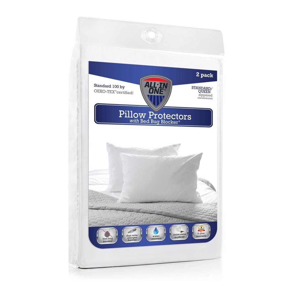 Photos - Pillowcase Standard 2pk Pillow Protector with Bed Bug Blocker - Fresh Ideas