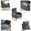 CAVINAS 27.6" Rocking Accent Chair with High Backrest and Side Pockets, Upholstered Lounge Arm Chair for Living Room - 4 of 4
