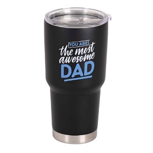 Dicksons Most Awesome Dad, Black/Blue 30 Ounce Stainless Steel Insulated Travel Tumbler - 1 of 2