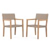 Christopher Knight Home Reign Outdoor Acacia Wood and Wicker Dining Chairs (Set of 2) - 2 of 4
