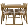 5-Piece Acacia Wood Patio Dining Set,Outdoor Dining Table And Chairs with Cushions,Outdoor Patio Furniture Sets for Balcony,Garden–Maison Boucle - 3 of 4