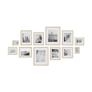Haus and Hues Oxford Gallery Wall Frame Set with Real Glass and Mat - 1 of 4