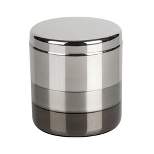 Stainless Steel Bathroom Vanity Countertop Storage Organizer Canister Jar - Nu Steel