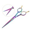 Unique Bargains Hair Cutting Scissors Professional Barber Scissors Stainless Steel Razor 5.9" Long Multicolor - image 3 of 4