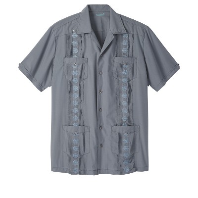 KingSize Men's Big & Tall Short-Sleeve Guayabera Shirt