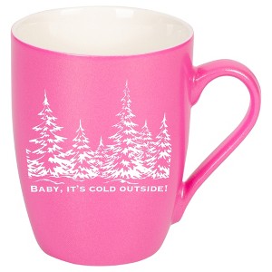 Elanze Designs Baby, It's Cold Outside Princess Pink 10 ounce New Bone China Coffee Cup Mug - 1 of 4