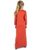 24seven Comfort Apparel Girls Long Sleeve Side Slit Maxi Dress Solid Color - 3 of 4