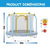 55-inch Trampoline for Kids Indoor & Outdoor Small Toddler Trampoline with Basketball Hoop - 3 of 4
