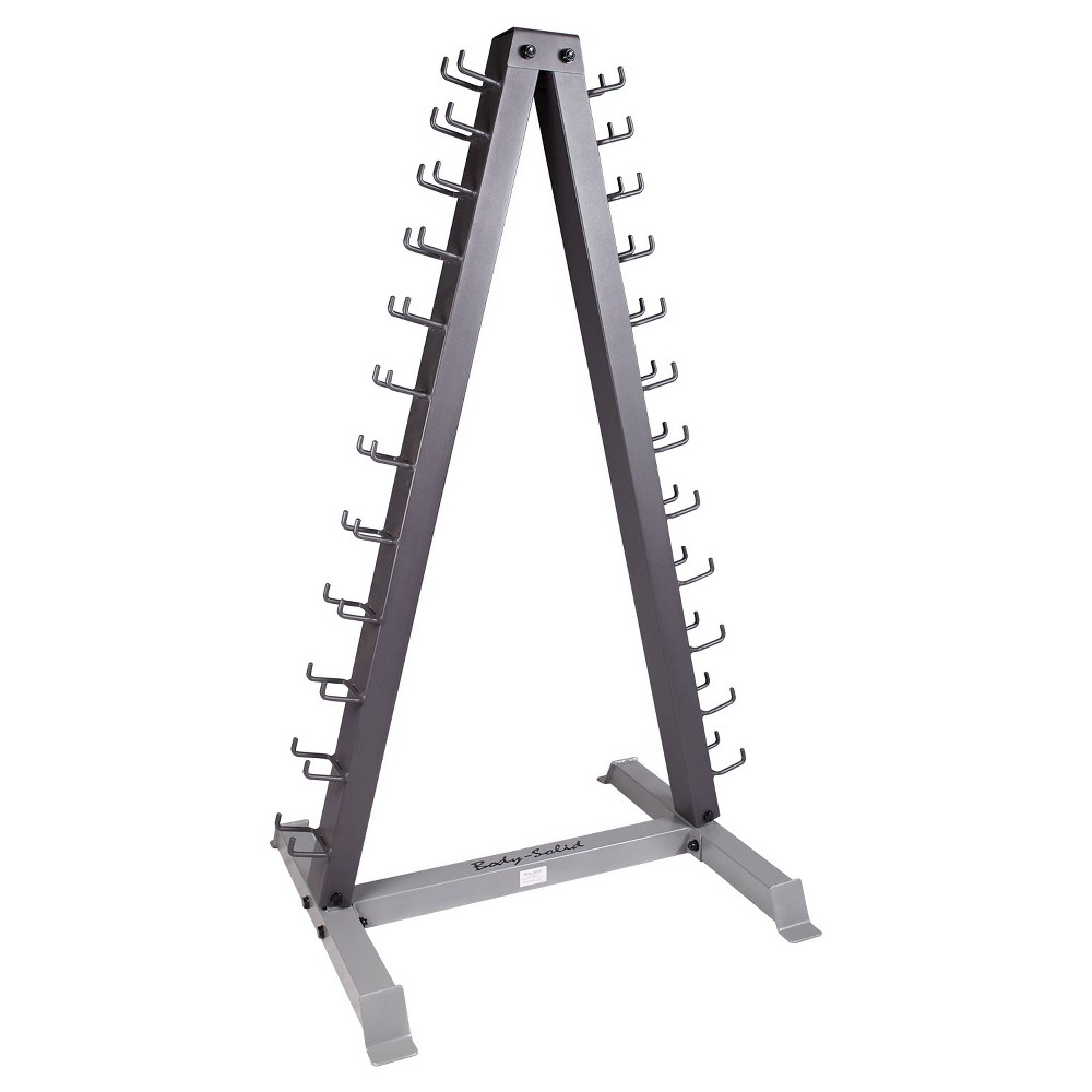 Body-Solid 12 Pair Vinyl/Neoprene Vertical Dumbbell Rack