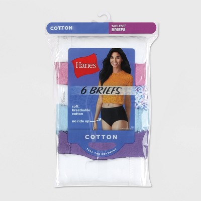 Hanes Women's Core Cotton Briefs Underwear 6pk