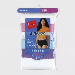 Hanes Women's Core Cotton Briefs Underwear 6pk - Colors May Vary 6