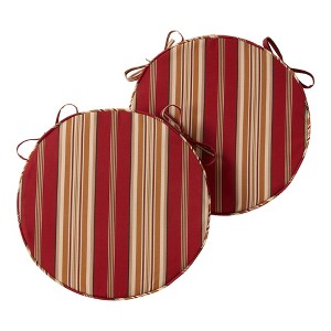 Kensington Garden 2pc 18" Round Outdoor Chair Pad - 1 of 4