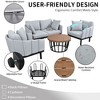 Two-Tone Rattan Sunbed - Retractable Canopy & Removable Cushions - 2 of 4