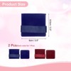 Unique Bargains Velvet Storage Ring Necklace Jewelry Pouches with Insert Pad 3.5" x 3.3" 2 Pcs - 2 of 4