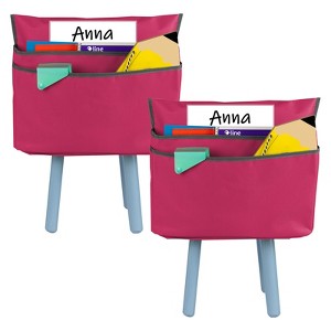 C-Line Products Inc Large Chair Cubbie, 17", Sunset Red, Pack of 2 - 1 of 3