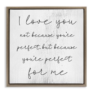 Stupell Industries Love Not Perfect Inspirational Romance, 18" x 18" - 1 of 4