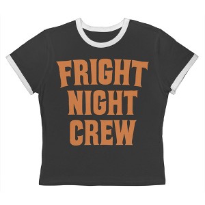 Rerun Island Women Fright Night Crew Short Sleeve Graphic Cotton Retro Vintage Ranger Baby Tee - 1 of 4