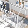 Streamdale Twin Size Wood Bed House Bed Frame With Fence, For Kids, Teens, Girl - 2 of 4