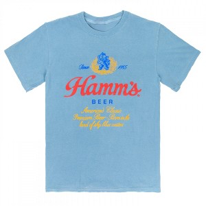 Mens Hamm's Beer Logo Vintage Gart Wash T-Shirt - 1 of 3
