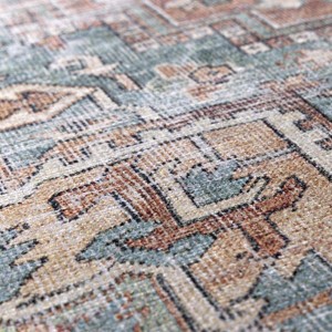 Hauteloom Green Nisa Tumble Dry Washable Rug - 1 of 4