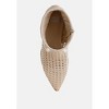Artisole Woven Pleather Block Boots Women - 4 of 4