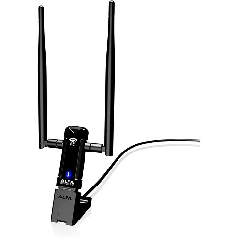 Økonomisk nød Akvarium Alfa Long-range Dual-band Ac1200 Wireless Usb 3.0 Wi-fi Adapter W/2x 5dbi  External Antennas - 2.4ghz 300mbps / 5ghz 867mbps - 802.11ac & A, B, G, N :  Target