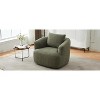 Lyngins Swivel Accent Chair with Throw Pillow,Upholstered Swivel Reading Chair with Curved Armrest,Polyester Sofa Chair for Bedroom,Living Room - 2 of 4