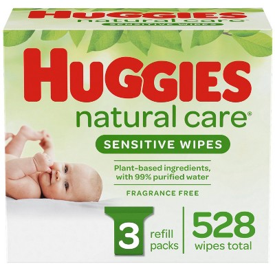 Huggies Natural Care Sensitive Unscented Baby Wipes - 528ct