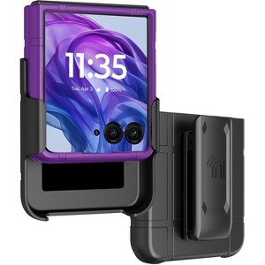 Nakedcellphone Combo for Motorola RAZR+ 2024 (RAZR PLUS) - Slim Case and Belt Clip Holster - 1 of 4