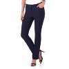 Rekucci Women’s 5 Pocket Straight Leg Pants with Stretch Waistband – Slim Fit Business Casual Trousers - Navy, 16 - 4 of 4