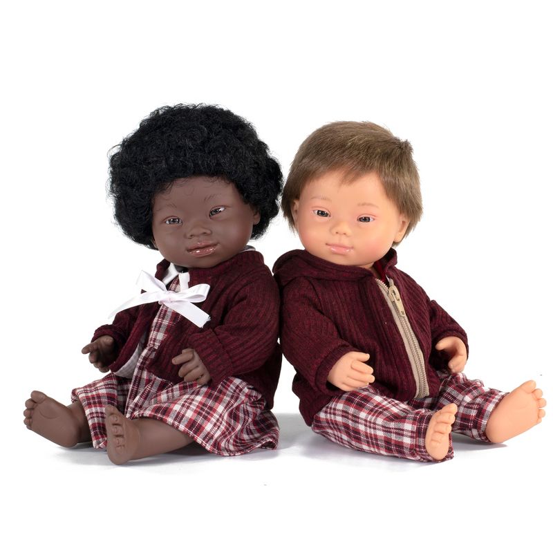 Miniland Educational Anatomically Correct 15" Baby Doll, Down Syndrome Boy, Brown Hair, 4 of 7