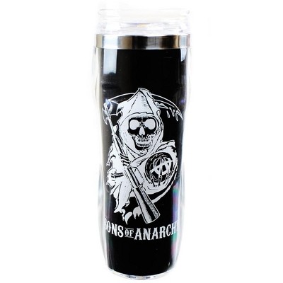 Just Funky Sons of Anarchy Reverse Logo 16oz Travel Mug