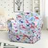Qaba Kid's Sofa Chair with Dinosaur Design and Thick Padding, Flannel-Covered Toddler Armchair for Bedroom, Playroom - 2 of 4