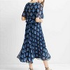 Women's Gostanzah Pleated Diamond Print Ruffle Midi Dress - Club Monaco - 2 of 3