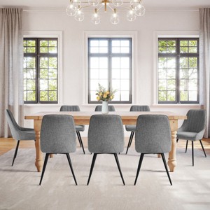 Farmhouse Dining Chairs Set of 8,Modern Design Upholstered Dining Chair for Dinging Room,Living Room,Indoor Furniture-Tanpinhause - 1 of 4