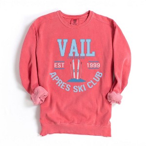 Simply Sage Market Women's  Garment Dyed Graphic Sweatshirt Vail Ski Club - 1 of 2