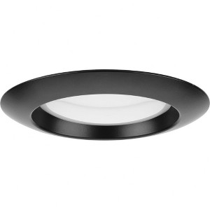 Progress Lighting, Intrinsic Collection, 1 Light, Adjustable Eyeball Recessed Trim, Black, Blank Shade - 1 of 1