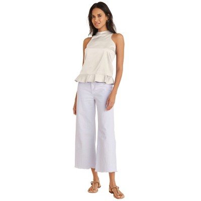 Venus Womens Peplum Top - 8, Off White : Target