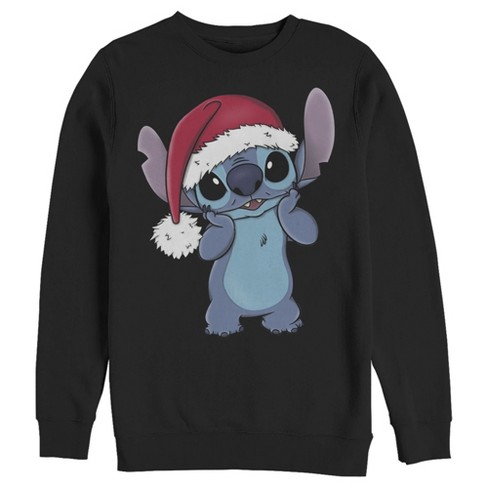 Men's Lilo & Stitch Santa Surprise Sweatshirt - Black - X Large