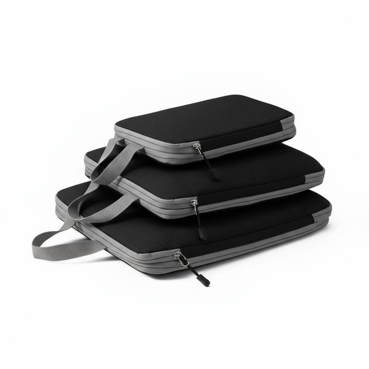 Alilang 3-Piece Compression Packing Cube Set with Zipper Closure and Carry Handles Design - thumbnail 3