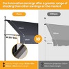10x4FT Retractable Awning, Iron Stand Tool-Free Installation, Sun Shade for Window, Balcony, Patio - 3 of 4