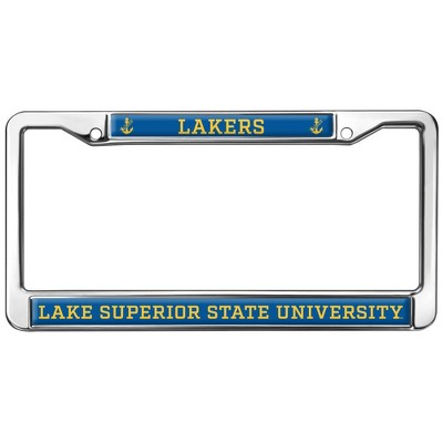 Lake Superior State Lakers Logo Full Size Standard License Plate Metal Frame