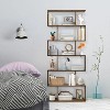 6 Tier S-Shaped Bookshelf Storage Display Bookcase Decor Z-Shelf - 3 of 4