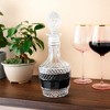 Twine Vintage Crystal Decanter - Cut Crystal Liquor Decanter for Wine, Dishwasher Safe Crystal, 26 Ounces - Set of 1 - 2 of 4